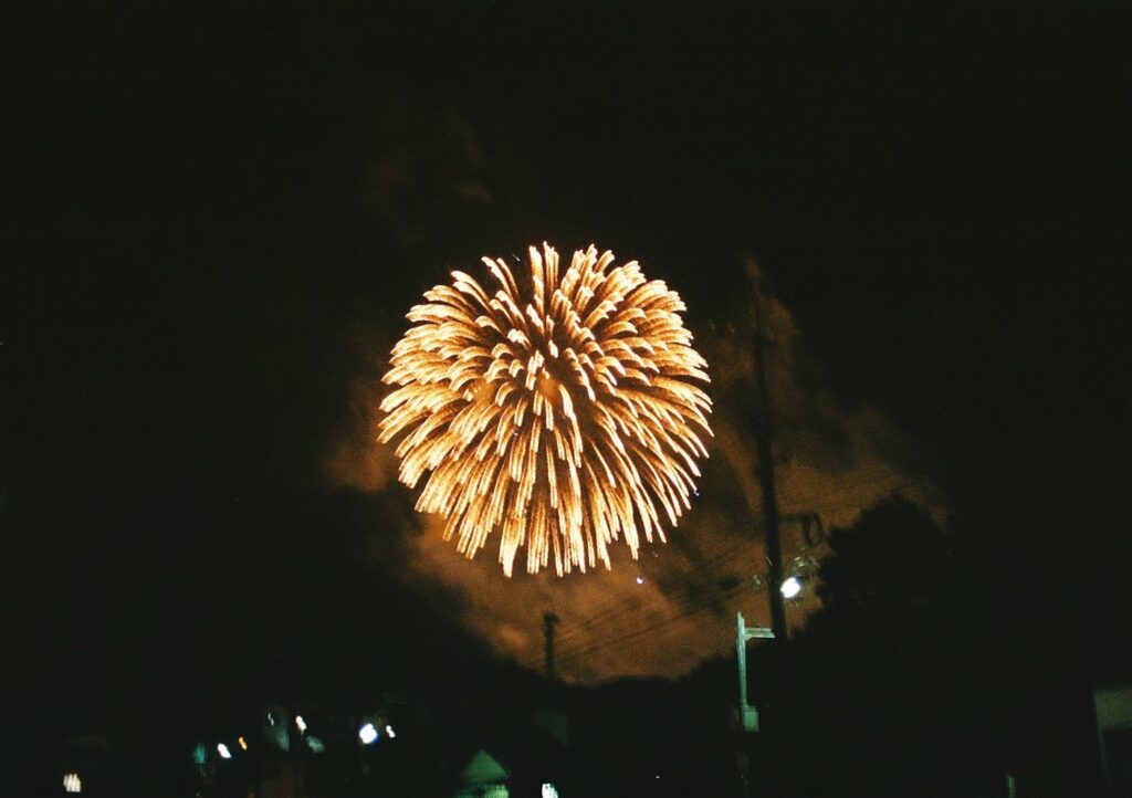 玉野祭りの打ち上げ花火